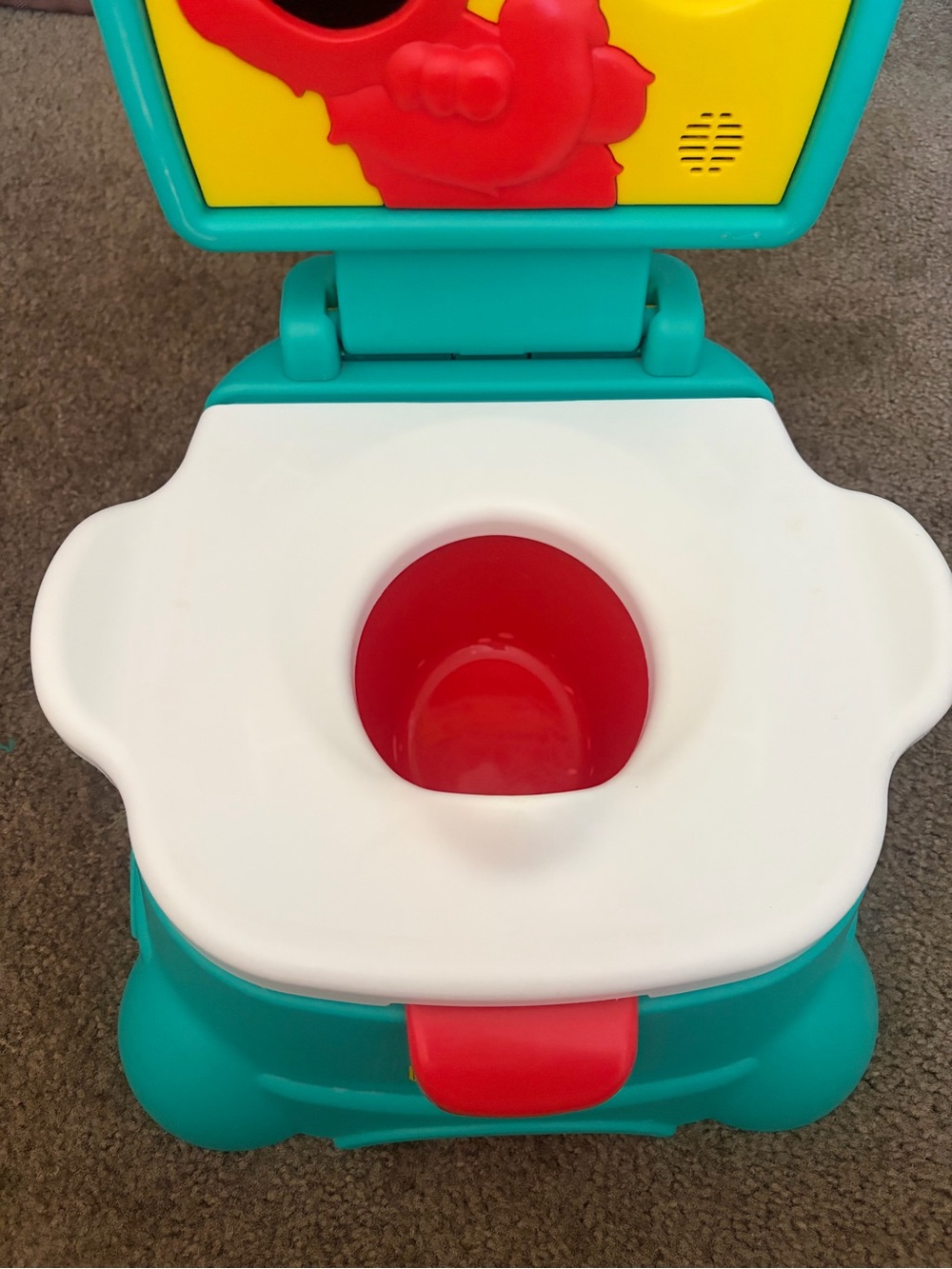 Sesame Street Elmo Potty Seat in Teal, Red, Yellow, White - Picture 2 of 9